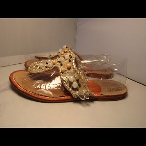 Jack Rogers Beaded Flip Flops Sandals Women’s 8